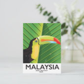マレーシアオオハシの旅行ポスター ポストカード (スタンド正面)