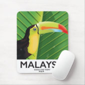 マレーシアオオハシの旅行ポスター マウスパッド (マウス)