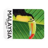 マレーシアオオハシの旅行ポスター マグネット (横)