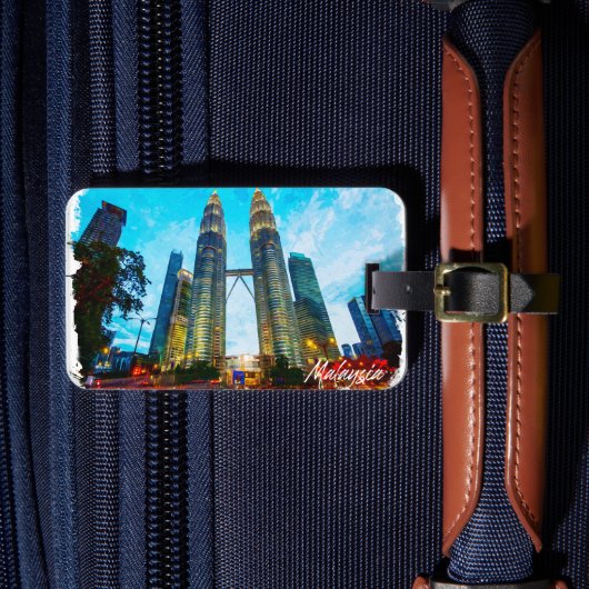 マレーシアペトロナスタワースカイライン ラゲッジタグ (正面インサイチュ4)