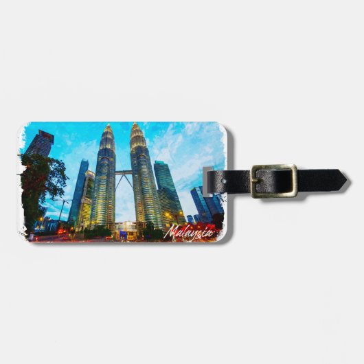 マレーシアペトロナスタワースカイライン ラゲッジタグ (正面横)