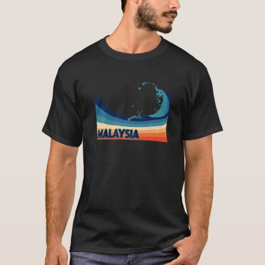 マレーシアレトロサーフセーリング&魚釣りバケーション Tシャツ (正面)