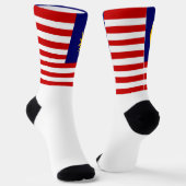 マレーシア国旗と愛国的なマレーシアプライド ソックス (傾斜あり)