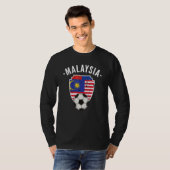 マレーシア国旗のサッカー・マレーシアP Tシャツ (正面フル)