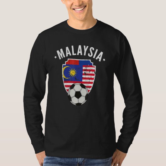 マレーシア国旗のサッカー・マレーシアP Tシャツ (正面)