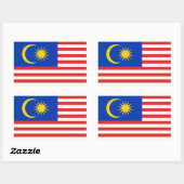 マレーシア国旗のシール 長方形シール (シート)