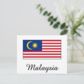 マレーシア国旗のデザイン ポストカード (スタンド正面)