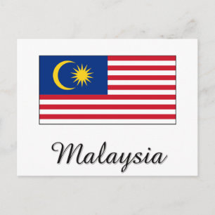 マレーシア国旗のデザイン ポストカード