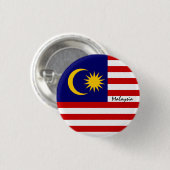マレーシア国旗のボタン、愛国的なマレーシア国旗のファッション 缶バッジ (正面&裏面)