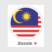 マレーシア国旗の丸いシール シール (シート)