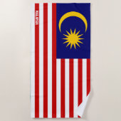 マレーシア国旗の壮麗な愛国心 ビーチタオル (正面)
