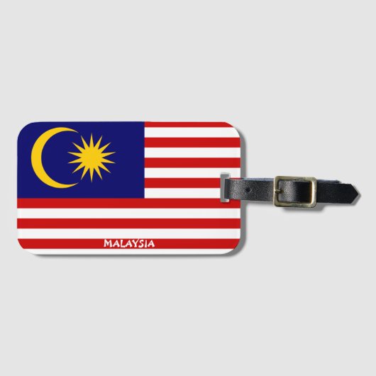 マレーシア国旗の愛国心 ラゲッジタグ (正面横)