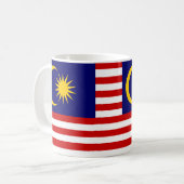 マレーシア国旗の愛国的なマグカップ コーヒーマグカップ (正面左)
