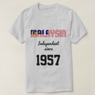 マレーシア国旗の独立性お祝い Tシャツ
