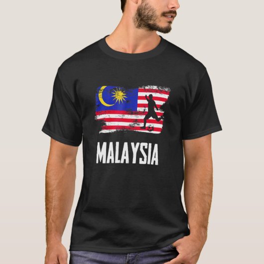 マレーシア国旗ジャージー・マレーシア・サッカーチーム・マレーシア Tシャツ (正面)