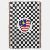 マレーシア国旗投げ毛布 スローブランケット (正面縦)