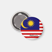マレーシア国旗&アジア – 旅行/スポーツファン マグネット (正面/裏面)