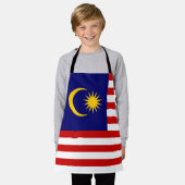 マレーシア国旗 エプロン (着用した状態)