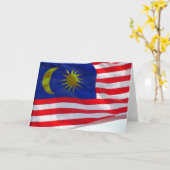 マレーシア国旗 カード (黄色い花)