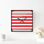 マレーシア国旗 スクエア壁時計 (ホーム)