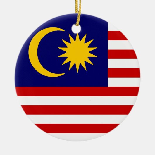 マレーシア国旗 セラミックオーナメント (正面)
