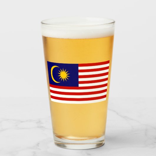 マレーシア国旗 タンブラーグラス (ドリンク正面)