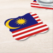マレーシア国旗 ペーパーコースター (アングル)