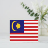 マレーシア国旗 – ポストカード (スタンド正面)