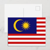 マレーシア国旗 ポストカード (正面/裏面)