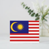マレーシア国旗 ポストカード (スタンド正面)
