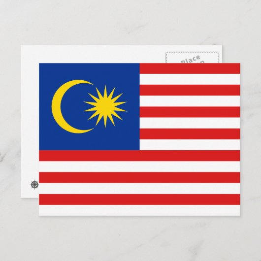マレーシア国旗 ポストカード (正面/裏面)