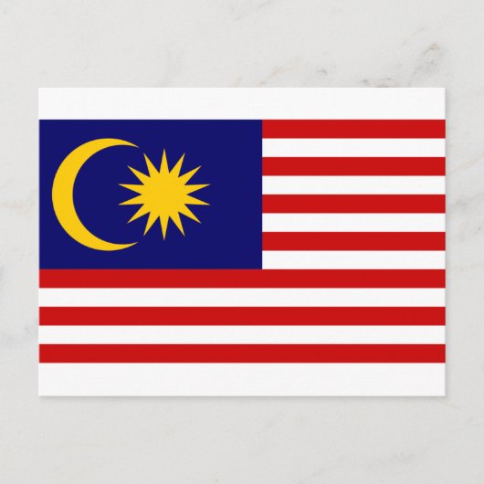 マレーシア国旗、マレーシア国旗 ポストカード (正面)