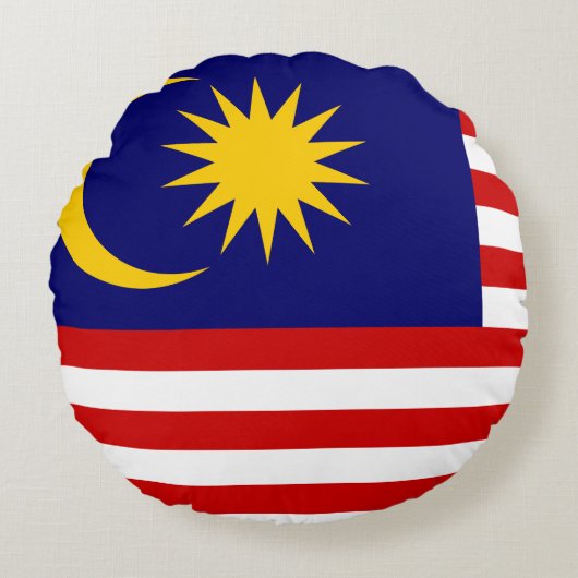 マレーシア国旗 ラウンドクッション (正面)