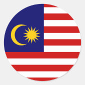 マレーシア国旗 ラウンドシール (正面)