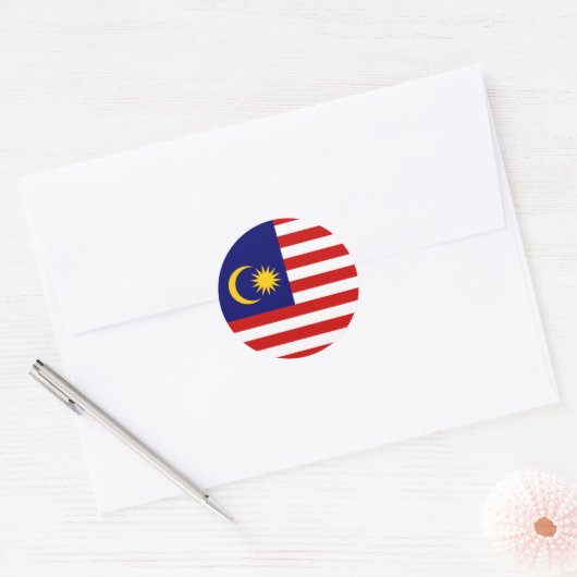 マレーシア国旗 ラウンドシール (封筒)