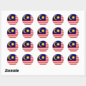 マレーシア国旗 ラウンドシール (シート)