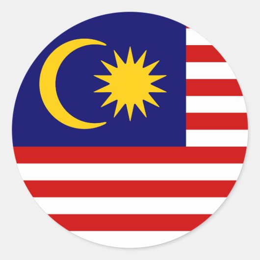 マレーシア国旗 ラウンドシール (正面)