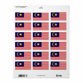 マレーシア国旗 ラベル (フルシート)