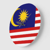 マレーシア国旗 ラージ壁時計 (傾斜)