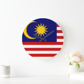 マレーシア国旗 ラージ壁時計 (ホーム)