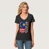 マレーシア国旗 父の日 お父さん いつもありがとう Tシャツ (正面フル)