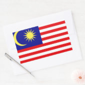 マレーシア国旗 長方形シール (封筒)