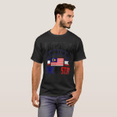 マレーシア国旗Happiest When Im In Malays Tシャツ (正面フル)