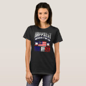 マレーシア国旗Happiest When Im In Malays Tシャツ (正面フル)