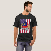 マレーシア国旗Inside Meホームプライドマレーシアアメリ Tシャツ (正面フル)