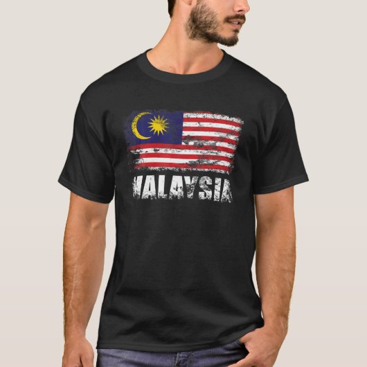 マレーシア国旗Tシャツマレーシアティー Tシャツ (正面)