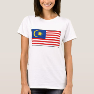マレーシア国旗x地図Tシャツ Tシャツ