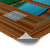 マレーシア帆船🍂偽窓枠 ポスター (角)