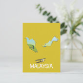 マレーシア旅行地図 シーズンポストカード (スタンド正面)