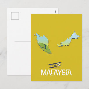 マレーシア旅行地図 シーズンポストカード